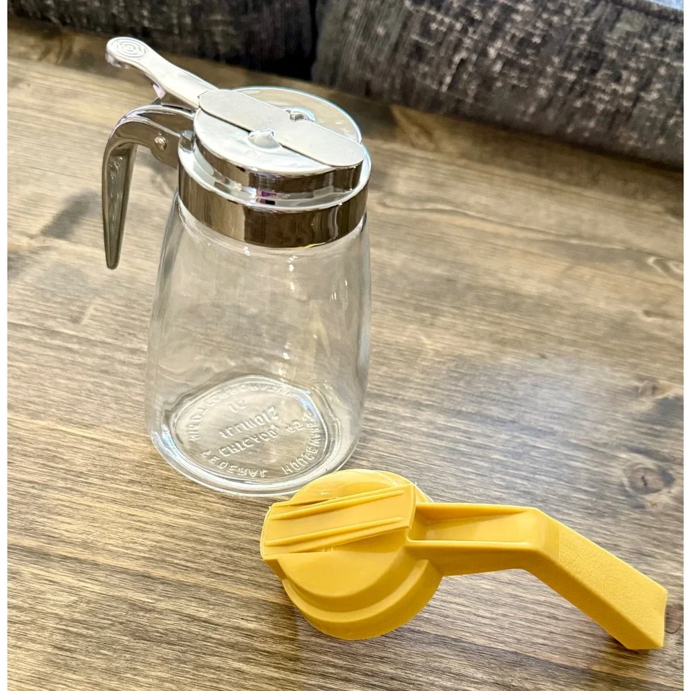 Federal Housewares Syrup Dispenser Clear Excellent Vintage MCM Glass